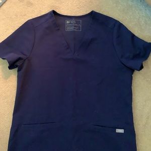 Figs navy 2 pocket scrub top